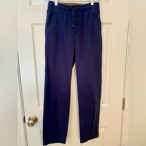 Boys Wonder Nation Elastic Waist Navy Twill Pants; Size XL (14-16)